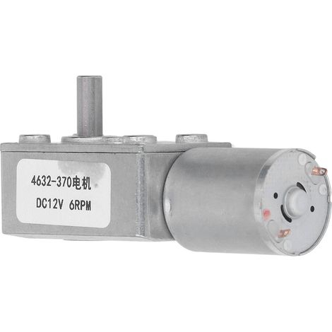 Moteur à engrenage à vis sans fin 6 tr/min, robuste et autobloquant, à courant continu, pour ouvre-portes et petits treuils 12 V CC