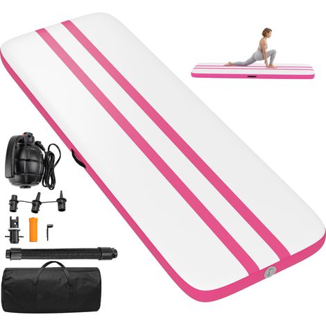 SPORTNOW Tappetino Gonfiabile per Ginnastica con Pompa Elettrica