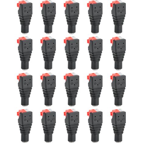 20 connecteurs femelles DC dorés, fiche pression adaptateur jack d'alimentation femelle, lot de 20 pièces. (1/5)