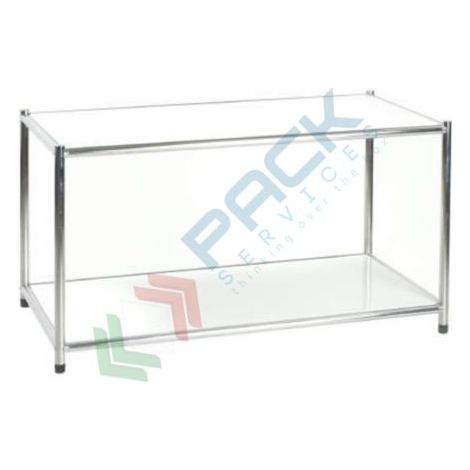 Libreria Cromata 2 Ripiani Bianchi Cm 40 X 80 X H. 40,5 (1/2)