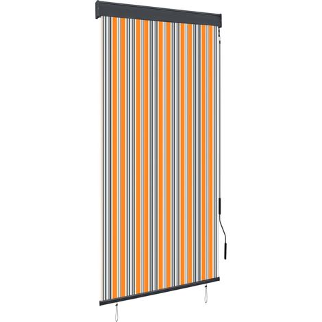 Store roulant d'extérieur, Store Enrouleur, Store Occultant, Store jour nuit pour Fenêtre 100x250 cm Jaune et bleu MAE1506 (1/5)