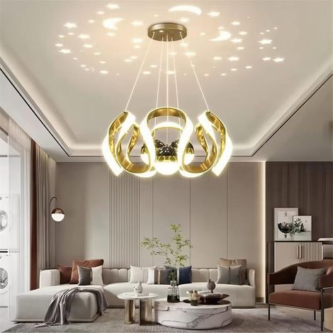 Lustres, LED, restaurant nordique, salon, table à manger, lumières de décoration personnalisées modernes, lumières-or