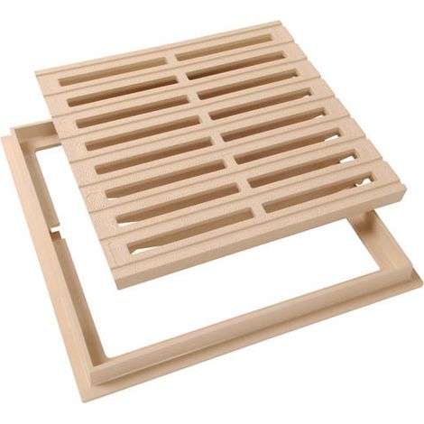 Nicoll – Grille de voirie 30x30 en PVC traité anti-UV – Résistance 1,5 Tonne par roue – Pour évacuations d'eaux pluviales
