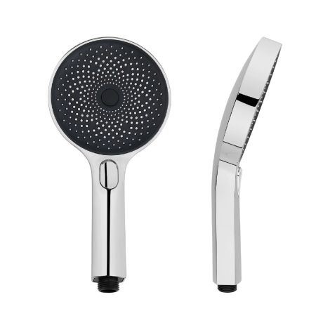 DianHydro gela douche Douche 3 jets en ABS chrome' avec syste'me anticalcaire 130 mm pour baignoire de douche