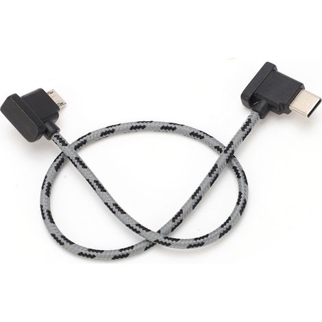 Rechtwinkliges USB-C-auf-Micro-USB-Datenkabel für DJI Mavic Air 2 / Mini 2 Fernsteuerung (1/5)
