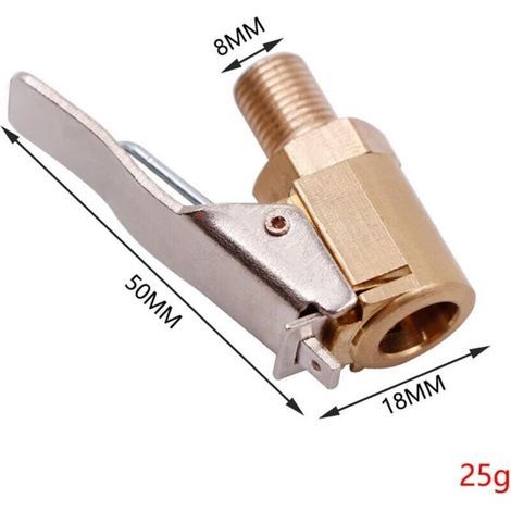 Adaptateur de mandrin à air en laiton pour gonfleur de pneus – Compatible vélo moto voiture – Étanche et sans fuite (1/3)