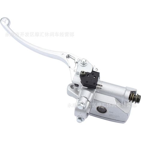 Motorcycle parts compatible with Honda, Yamaha, Suzuki, and Kawasaki front hydraulic disc brake upper cylinder, 22mm polished. (1/5)