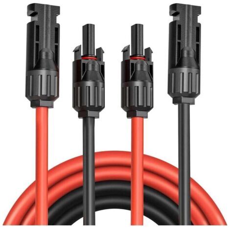 Cable d'extension pour panneau solaire,6mm2 1-50m,Cable d'Extension Solaire,Cable d’Extension photovoltaïques,avec connecteurs MC-4,pour panneaux solaires et systèmes à énergie(10 AWG 8 m)