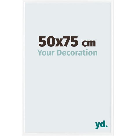 yd. - Cadre photo 50x75 - Blanc Brillant - Plastique - Bordeaux