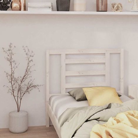vidaXL Cabecero de cama madera maciza de pino blanco 96x4x100 cm (1/5)