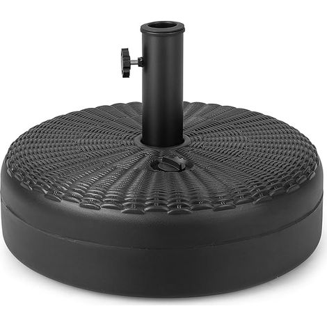 GOPLUS Base de parasol Remplissable, Support de parasol de terrasse robuste à remplir d'eau et de sable, pour parasol de table (1/5)