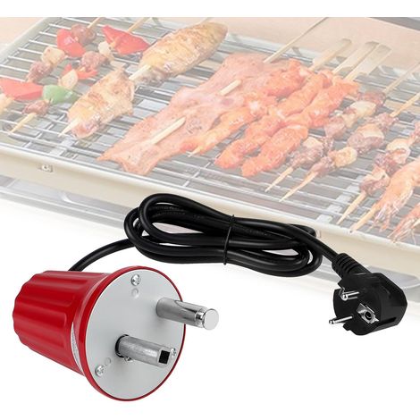 Motor para asador eléctrico de barbacoa, CC 220 V, 230 V, silencioso, para exteriores, portátil, color rojo (1/5)