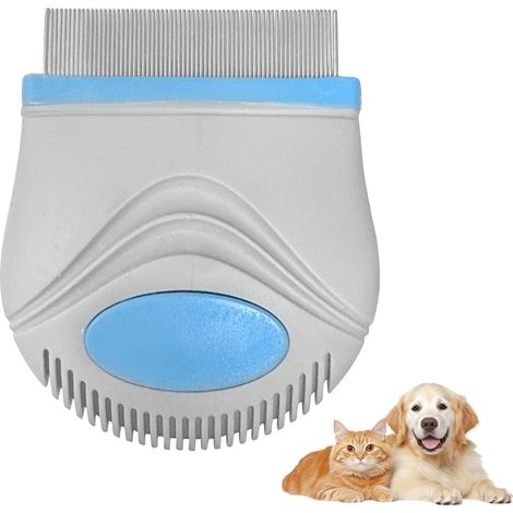 Peigne chien doux et rond, acier inoxydable, peau sensible, léger