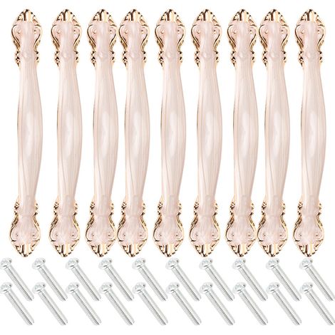 96mm 10 pièces Poignée tiroir rétro métal pour armoire porte bureau maison (1/5)