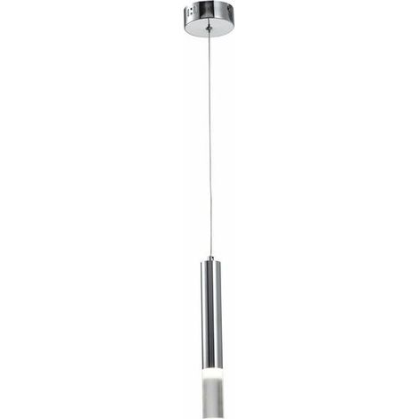 Suspension tube industrielle chromée Gwen LED 5W Reality