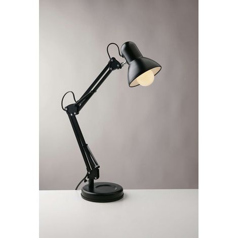 "Lampada da lettura ARCHITETTO in metallo nero con braccio e diffusore orientabili" (1/3)