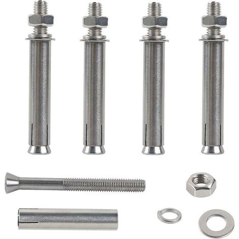M6x100mm Boulons à Expansion Hex Vis D'expansion Acier Inoxydable 304 Cheville Beton Lourd Devoir Ancrages de Fixation pour la Construction Murale 4pcs (1/4)