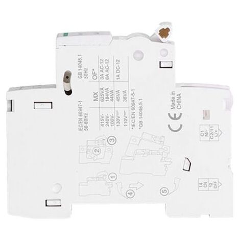 Accessoire de disjoncteur en nylon sur rail DIN ShuntRelease MX+OF DC110130V AC100415V (1/5)