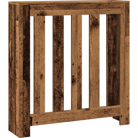 Cache-radiateur en vieux bois moderne design avec étagère pratique 78 x 20 x 82 cm en bois d'ingénierie vieux bois (1/5)