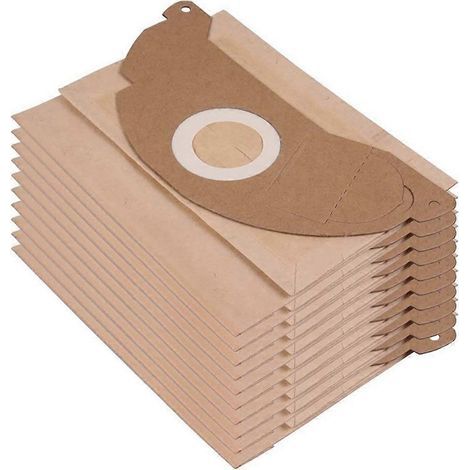 10 sacs en papier pour aspirateur Karcher 6.904-322.0 MV2 WD2 A2003 A2004 (compatibles avec les modèles Kärcher 6.904-322.0 MV2 WD2 A2003 A2004)