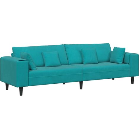 Canapé,Sofa pour Salon,Banquette en velours avec coussin Turquoise 208 cm Velours CFW591645 (1/5)