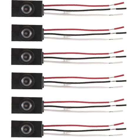 Lot de 6 capteurs crépusculaires pour éclairage extérieur, interrupteur photoélectrique 120-277 V, capteur de lumière à cellule photoélectrique (1/5)