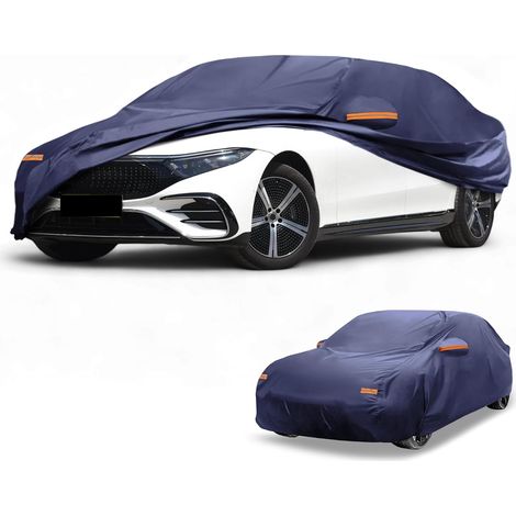 Housse De Voiture Universelle Imperméable Anti-UV 1Pc 190T-PU Toutes Saisons Protection Pluie Neige Poussière, Convient Pour Berline Jusqu'À 165 Pouces, 415x170x120cm, Respirable (1/5)