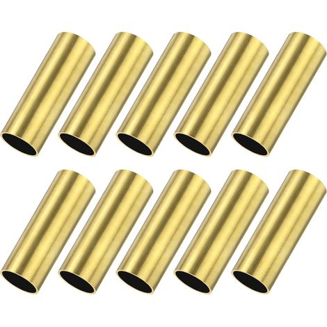 10-Piece 30 mm Round Brass Tube, 10 mm OD 1 mm Thick Short Wall Seamless Brass Tube for DIY / Decoration, Small Straight Metal Tube [0.39 x 0.04 x 1.18 IN] (1/5)