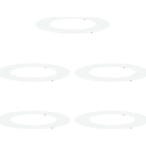 Lote de 5 anillos de árbol planos modernos jardín 80 x 80 cm protección duradera de acero blanco 020052316 (1/5)