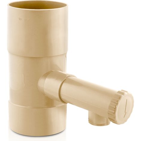 Collecteur récupérateur d'eau de pluie sable pour tuyau Ø80 - Fitt - Sable - PVC