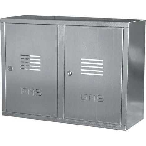 Cassetta doppia contatore gas in lamiera zincata cass.cont.gas doppia inox h50 l80 p25