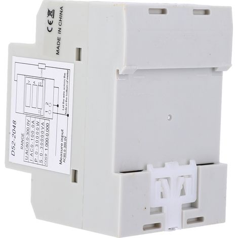 D52-2048 Compteur électrique multifonction sur rail DIN affichage numérique tension AC intensité cos phi AC80-300V 100A (1/5)