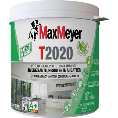 MAX IDROPITTURA T2020 TRASPIRANTE 0,750 L BIANCO - 1 pezzo