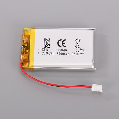 603048 Polymer Energy Storage Battery 800mAh, 3.7V Lithium Battery for Medical and Digital Devices, Full Capacity (1/5)