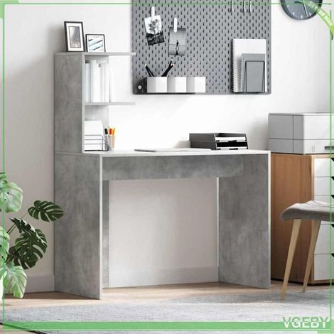 Bureau - ABI - Gris béton - Bois d'ingénierie - 102 x 50 x 124 cm (1/5)