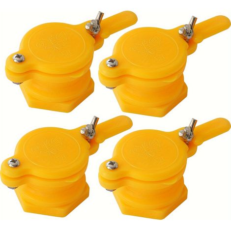Lot de 4 vannes à miel pour extracteurs de miel, robinets d'extracteur de miel en nylon durable, fournitures apicoles. (1/5)