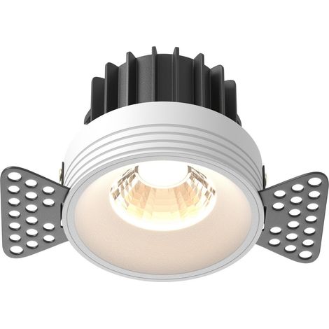 Spot encastré rond blanc 920 lm LED 12W 3000K Maytoni (1/2)