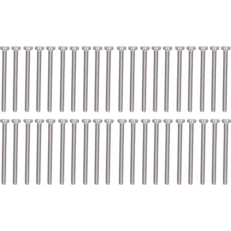 50 vis à tête cylindrique fendue en acier inoxydable A2-70 pour machines de précision et usage domestique M3M3x35 (1/5)