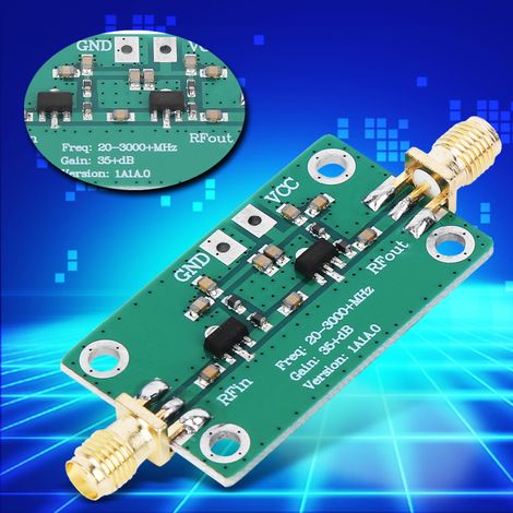 HF-Verstärker-Funkmodul, rauscharm, 35 dB Verstärkung, 20–3000 MHz für Bluetooth/WLAN/GPS (1/5)