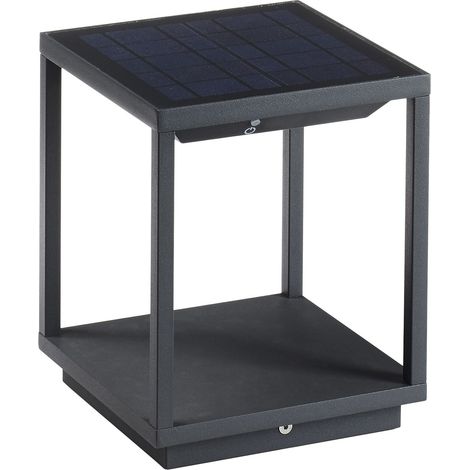 Borne SOLEI Symmetric IP54 LED SMD 3.50W 300lm(300lm) CRI80 3000K 35º Crépuscule 245mm Anthracite (1/6)