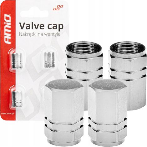 Ventilkappen aus Aluminium, Felgen, silberne Kappen
