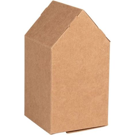 Kit boîte à plier - Maison - Kraft - 14 x 7,5 x 7,5 cm (1/4)