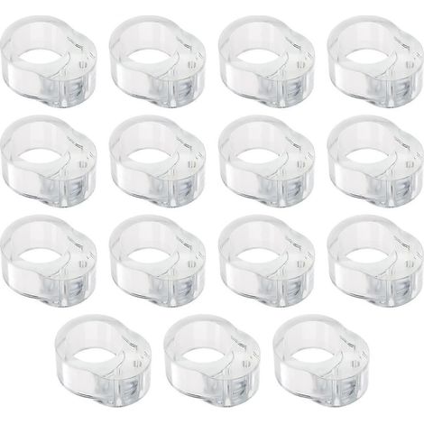 15 protections de poignée de porte en PVC transparent, amortisseurs de bruit, protections anti-collision pour poignées de porte de 16 à 18 mm de diamètre. (1/4)
