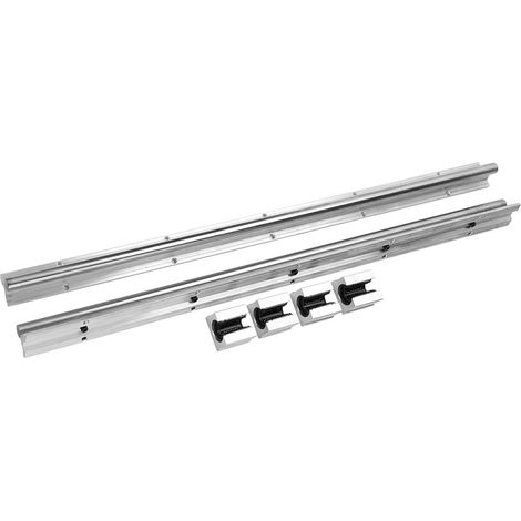 Lot 2 Barres de Guidage Linéaire SBR16 750mm avec 4 Roulements SBR16UU, Arbre de Glissière 16mm pour CNC, Kit de Rails de Précision (1/5)