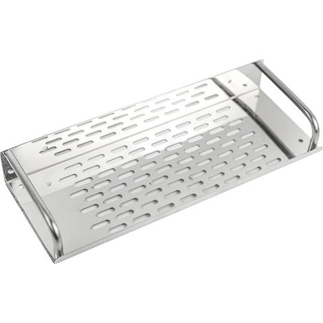 Wandregal aus Edelstahl, 7,87 x 4,33 x 1,57 Zoll, 1 Ebene, für Badezimmer, Küche und Toilette, Organizer für Shampoo, Duschgel und Gewürze (1/5)