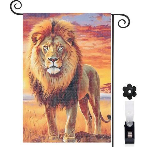 Drapeau de jardin Joyeuses saisons en lin lavable 30 x 45 cm double face décoration extérieure (1/5)