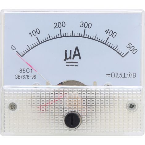 Ampèremètre analogique 85C1 DC 0-500 µA haute précision pour tableau de bord (1/5)