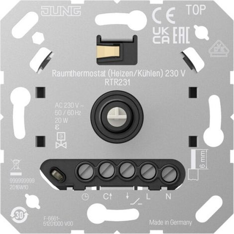 Jung Raumthermostat (Heizen/Kühlen) 230 V RTR 231