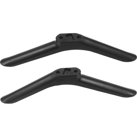 Support TV de Table 32 Pouces Pieds Antidérapants et Vis de Fixation, Pied de Meuble Téléviseur en Métal Noir, Installation sans Perçage, pour Téléviseurs Intelligents et Espaces (1/5)
