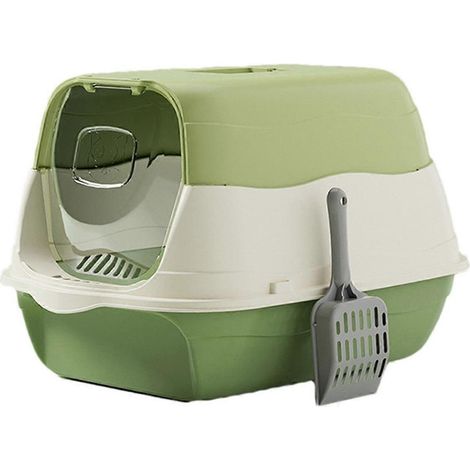 Bac à litière entièrement fermé, anti-éclaboussures, respirant et amovible, pour chatons - Accessoires pour chats - FFY (1/4)